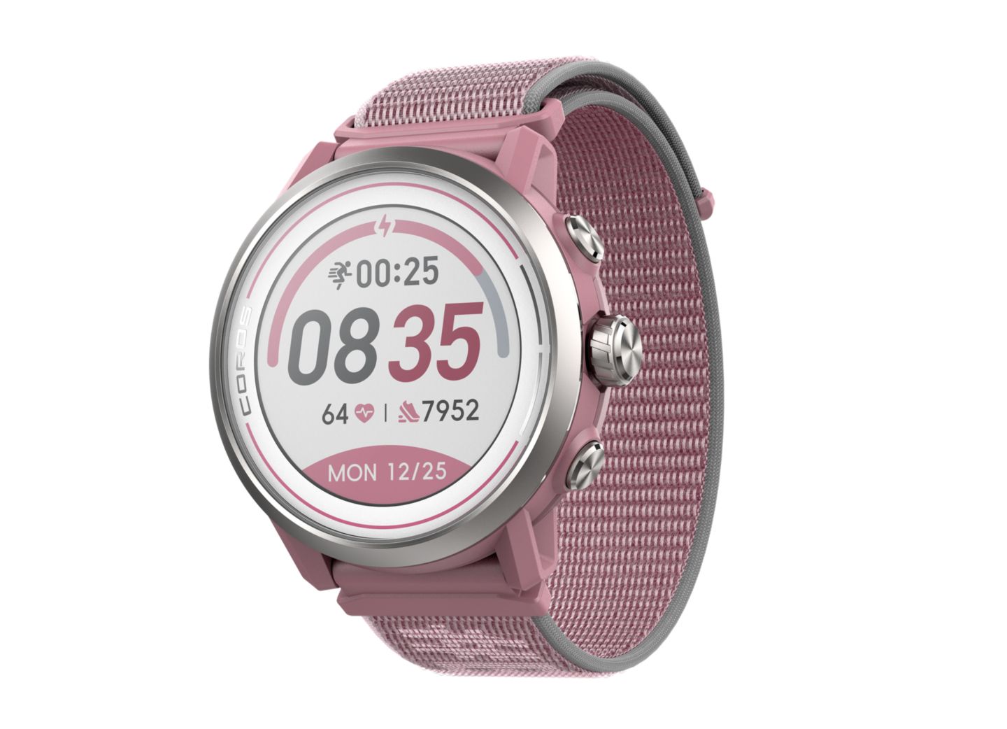 Часы COROS Apex 2 GPS Outdoor Watch w/ Nylon Band, цвет: Розовый — фото 1