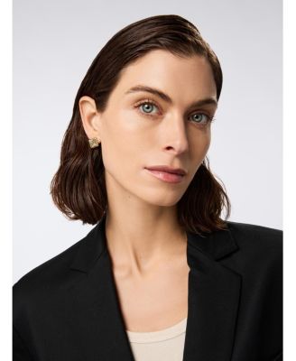 Gold Stud Earrings - Maple