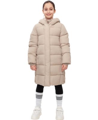 Girls Knee Length Puffer Coat