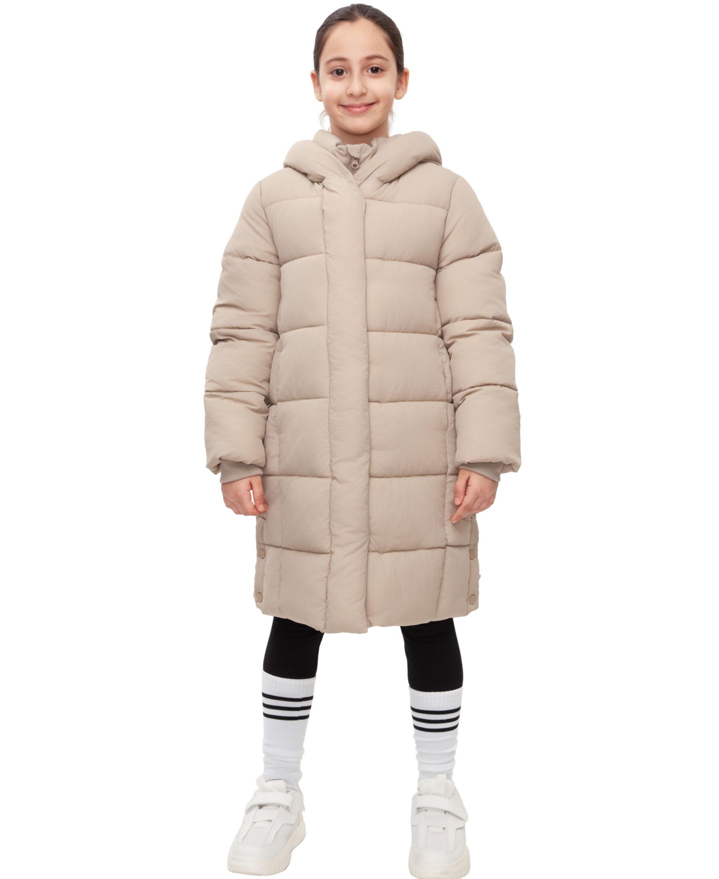 Куртка Rokka&Rolla Knee Length Puffer Coat для девочек, цвет: Бежевый — фото 8
