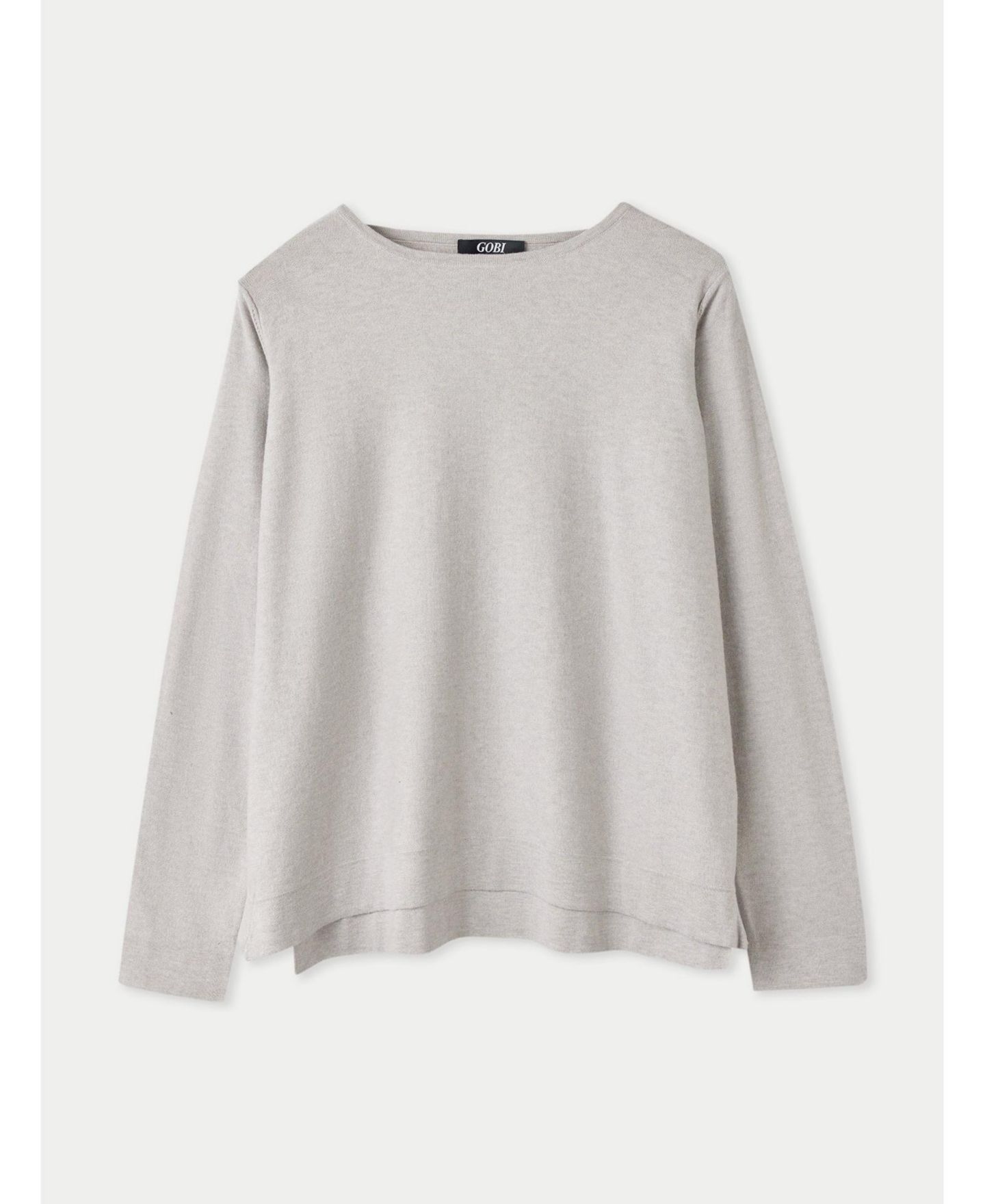Женский свитер Gobi Cashmere Boatneck Cotton Silk Cashmere Blend, цвет: Светлый бежевый — фото 2