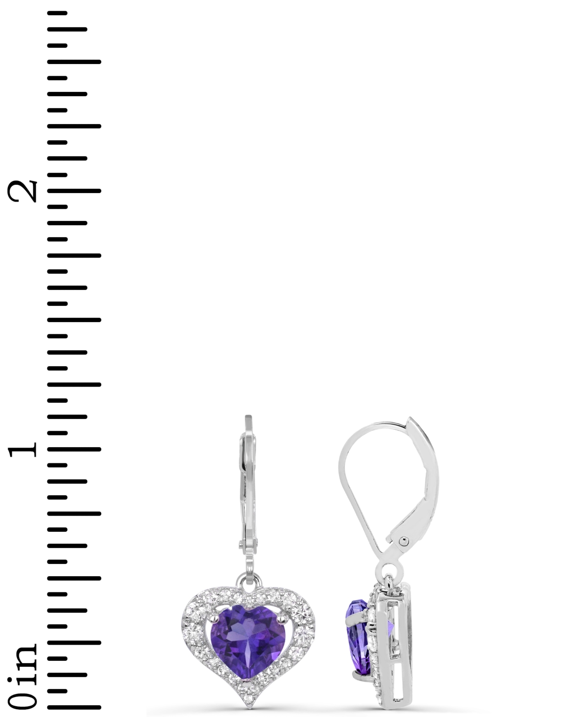 Macy's Lab-grown Pink Sapphire (2-7/8 Ct. T.w) And Lab-grown White Sapphire Earrings In Sterling Silver In Silver