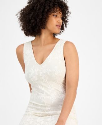 Petite V-Neck Lace Cami Dress