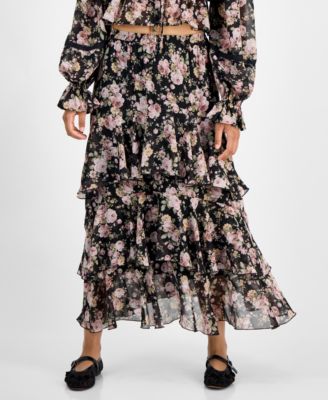 Petite Ruffle Set Tiered Skirt