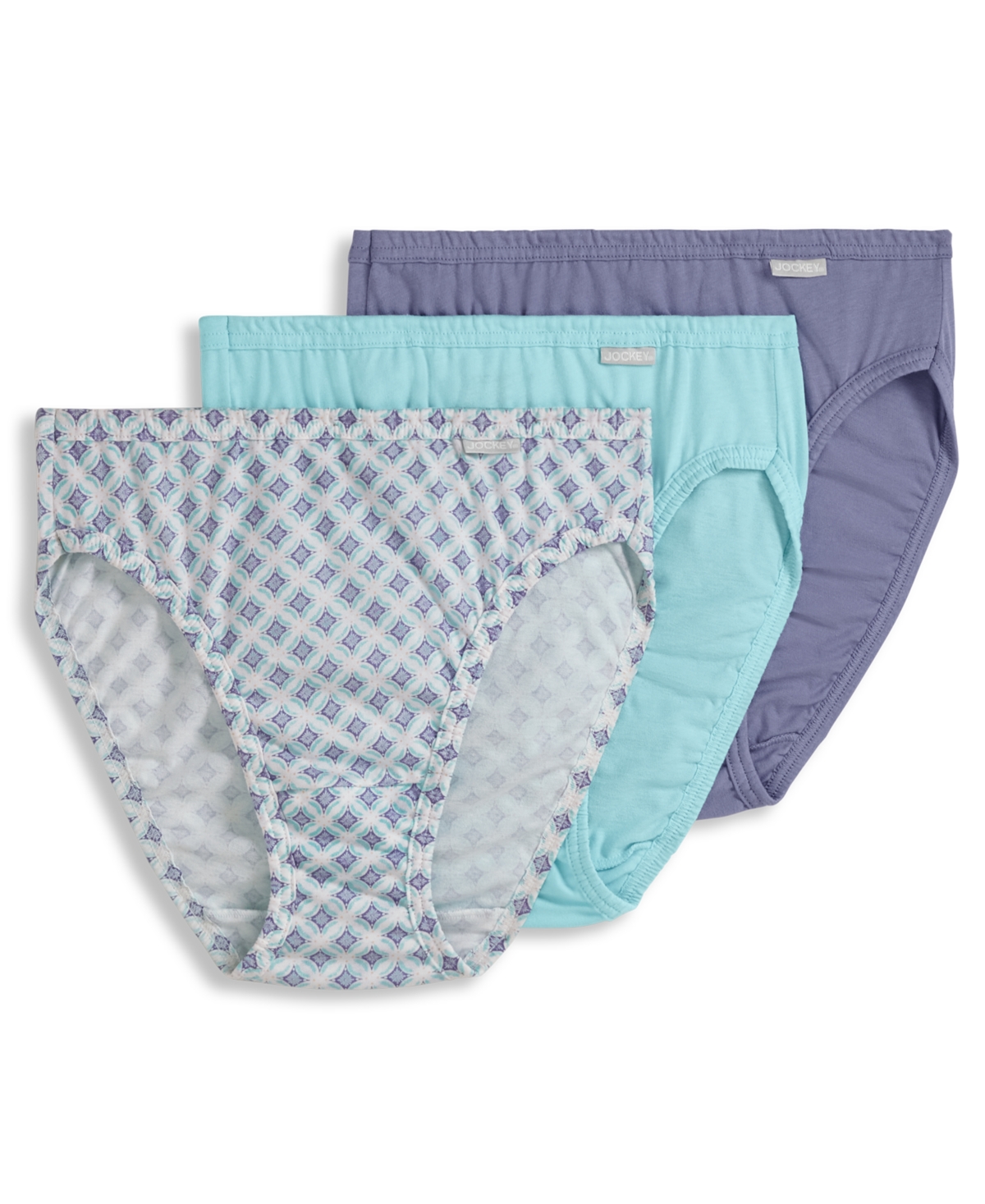 Jockey Elance French Cut 3 Pack Underwear 1485 1487, Extended Sizes In White