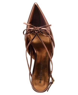 Women's Vixen Bow Slingback Kitten Heel Pumps