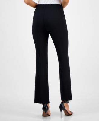 Women's Crepe High-Rise Flared-Leg Pants
