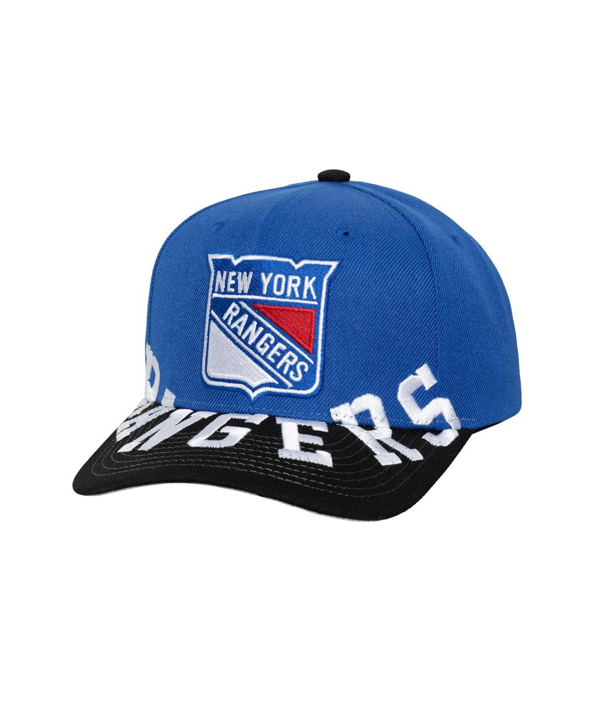 Men's Blue/Black New York Rangers Underarch Two-Tone Pro Crown Snapback Hat - Blue, Black