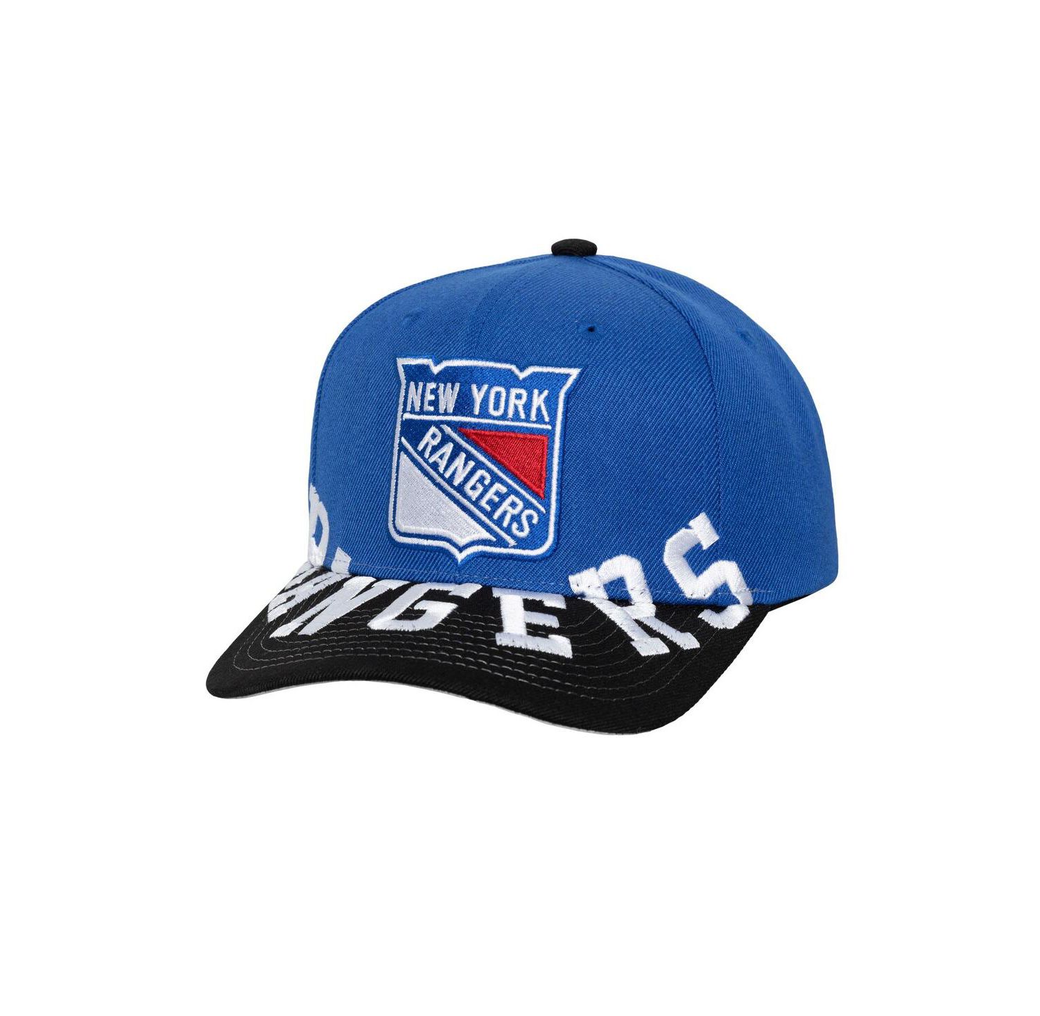 Men's Blue/Black New York Rangers Underarch Two-Tone Pro Crown Snapback Hat