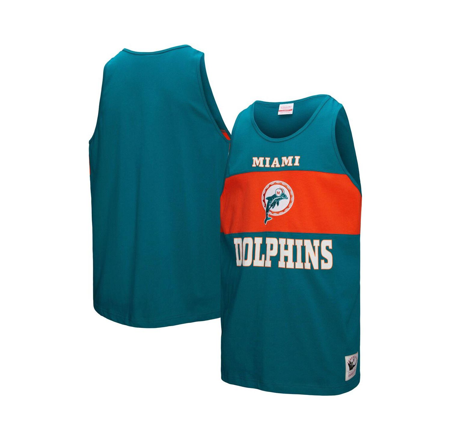 Men's Aqua Miami Dolphins Retro Color Block Tank Top