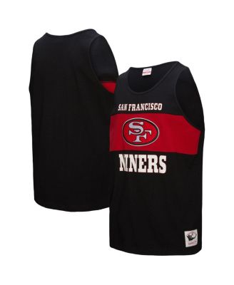 Mitchell & Ness - Men's Black San Francisco 49ers Retro Color block Tank Top
