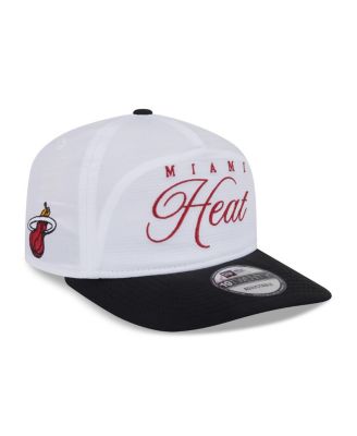 Men's White/Black Miami Heat 2025 NBA Draft On-Stage Nylon 19TWENTY Adjustable Hat