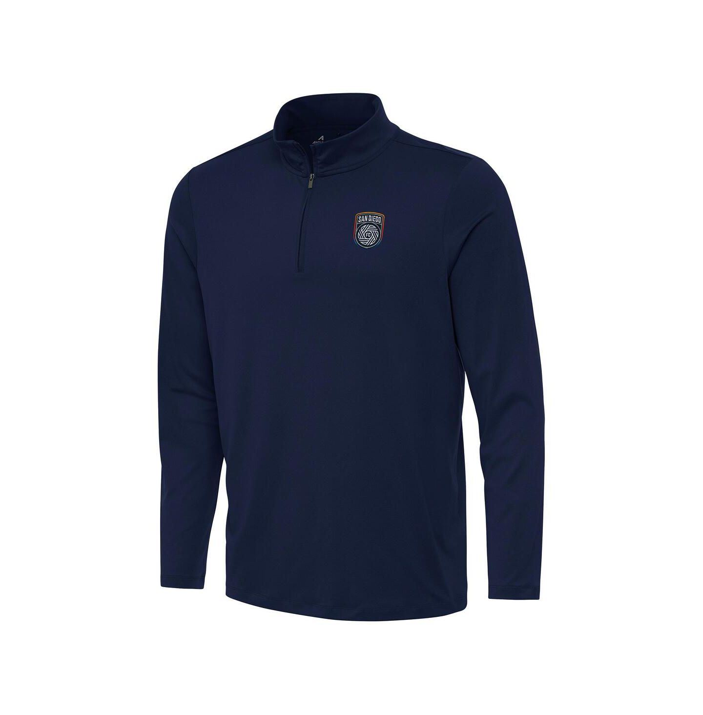 Мужская куртка Antigua Navy San Diego FC Reprocess Quarter-Zip — фото 1