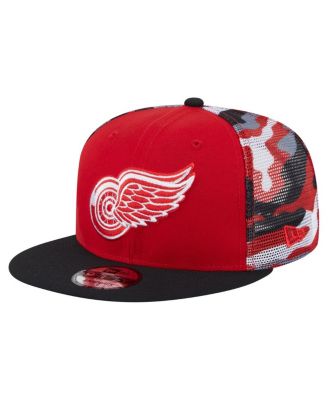 New Era - Men's Red/Black Detroit Red Wings Camo Meshback 9FIFTY Snapback Hat