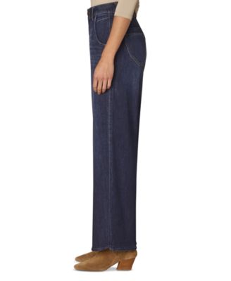 Petite "Ab"solution Skyrise Tulip-Hem Wide-Leg Jeans