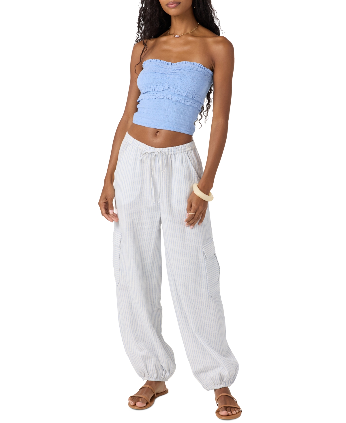 O'neill Juniors' Kimmie Pull-on Cargo Pants In Blue