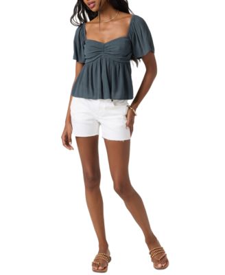 Juniors' Reema Sweetheart-Neck Empire-Seam Top