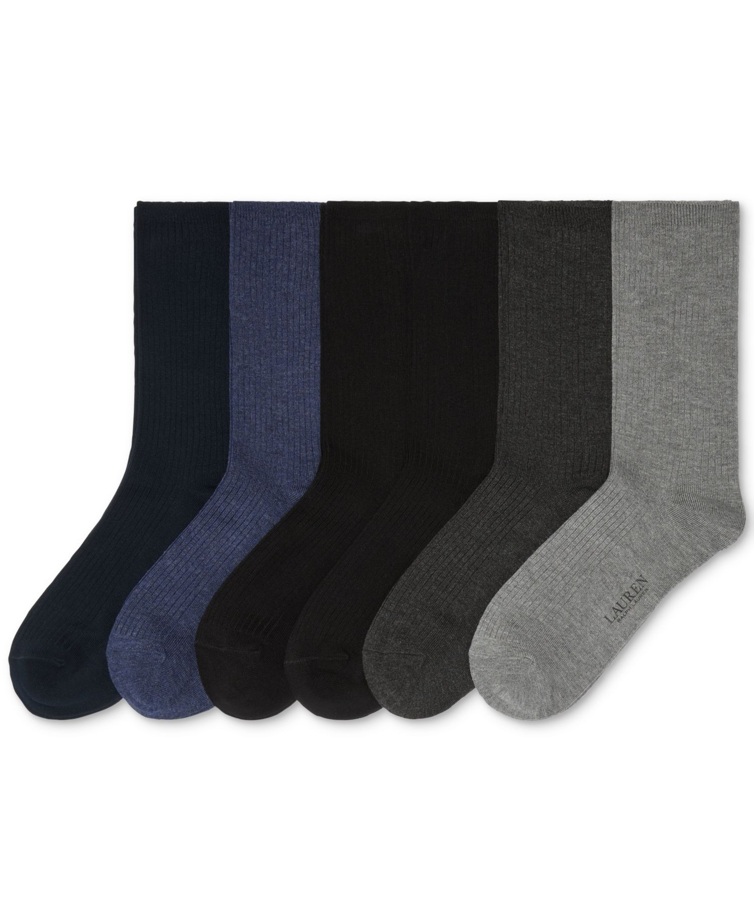 Women's 6-Pk. Rib Trouser Socks L3250PK2