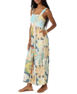 Juniors' Metzli Square-Neck Sleeveless Jumpsuit 