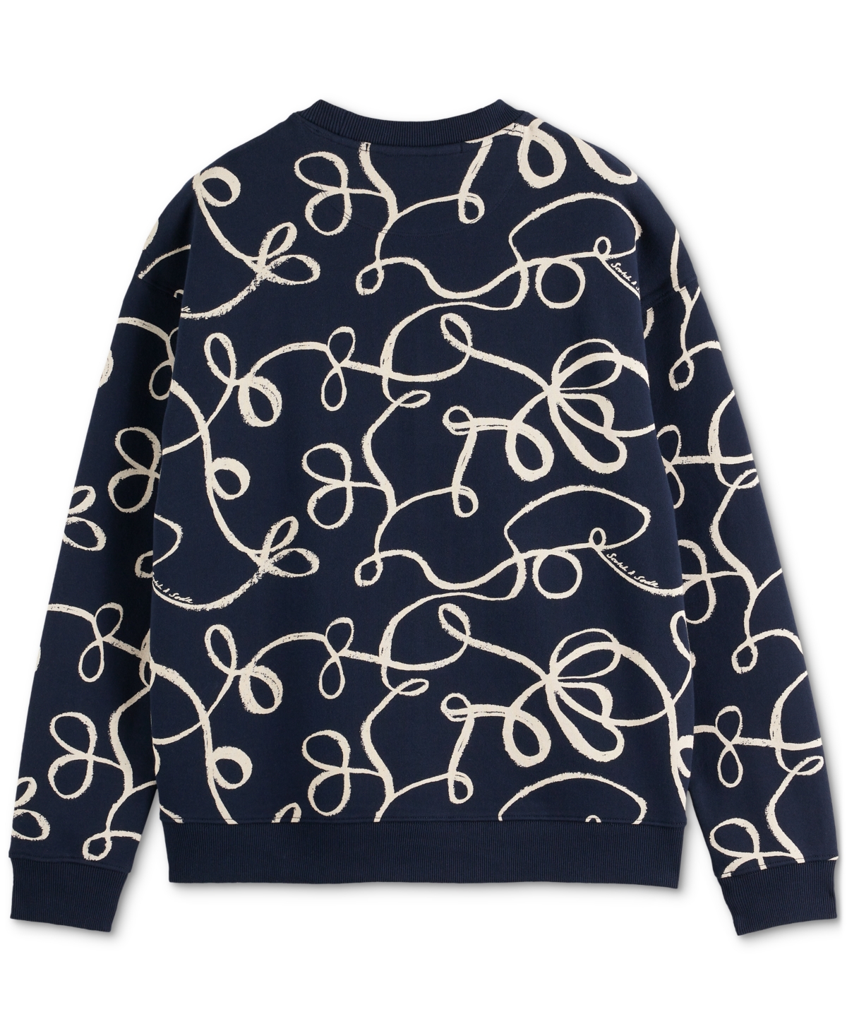 Scotch & Soda Print Cotton T-shirt In Blue