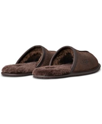 Men's Scuff Leather Distressed House Slipper