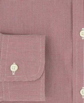 Brooks Brothers Men's Regular-Fit Spread Collar Micro-Houndstooth Dress Shirt