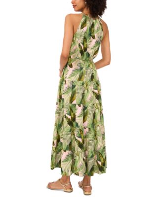 Women's Printed Halter A-Line Dress
