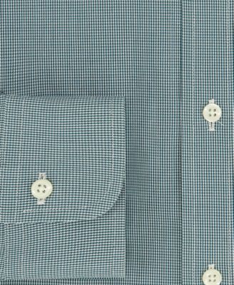 Brooks Brothers Men's Regular-Fit Spread Collar Micro-Houndstooth Dress Shirt