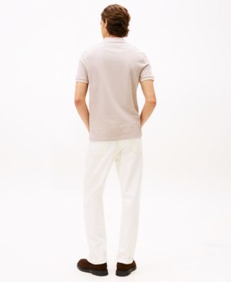 Men's Regular-Fit Tipped Linen Polo Shirt 