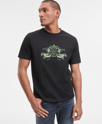 Hugo Boss - Men's Denrith Relaxed Fit Short Sleeve Graphic Crewneck T-Shirt