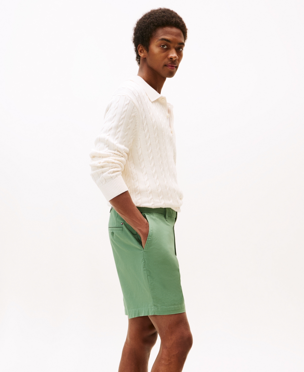 Tommy Hilfiger Men's Mercer 7" Stretch Shorts In Green