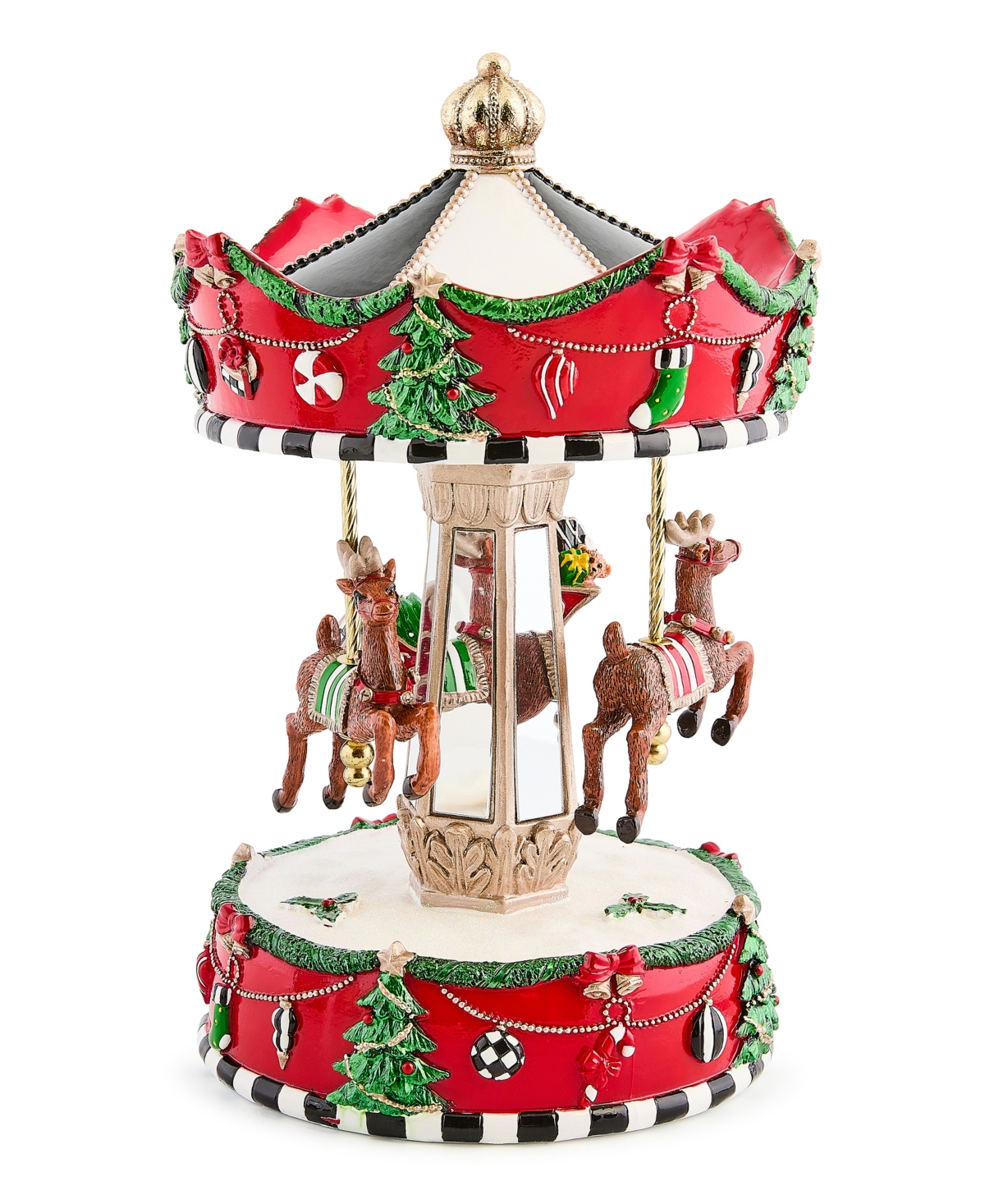 Mackenzie-childs Patience Brewster Dash Away Christmas Carousel In Multi