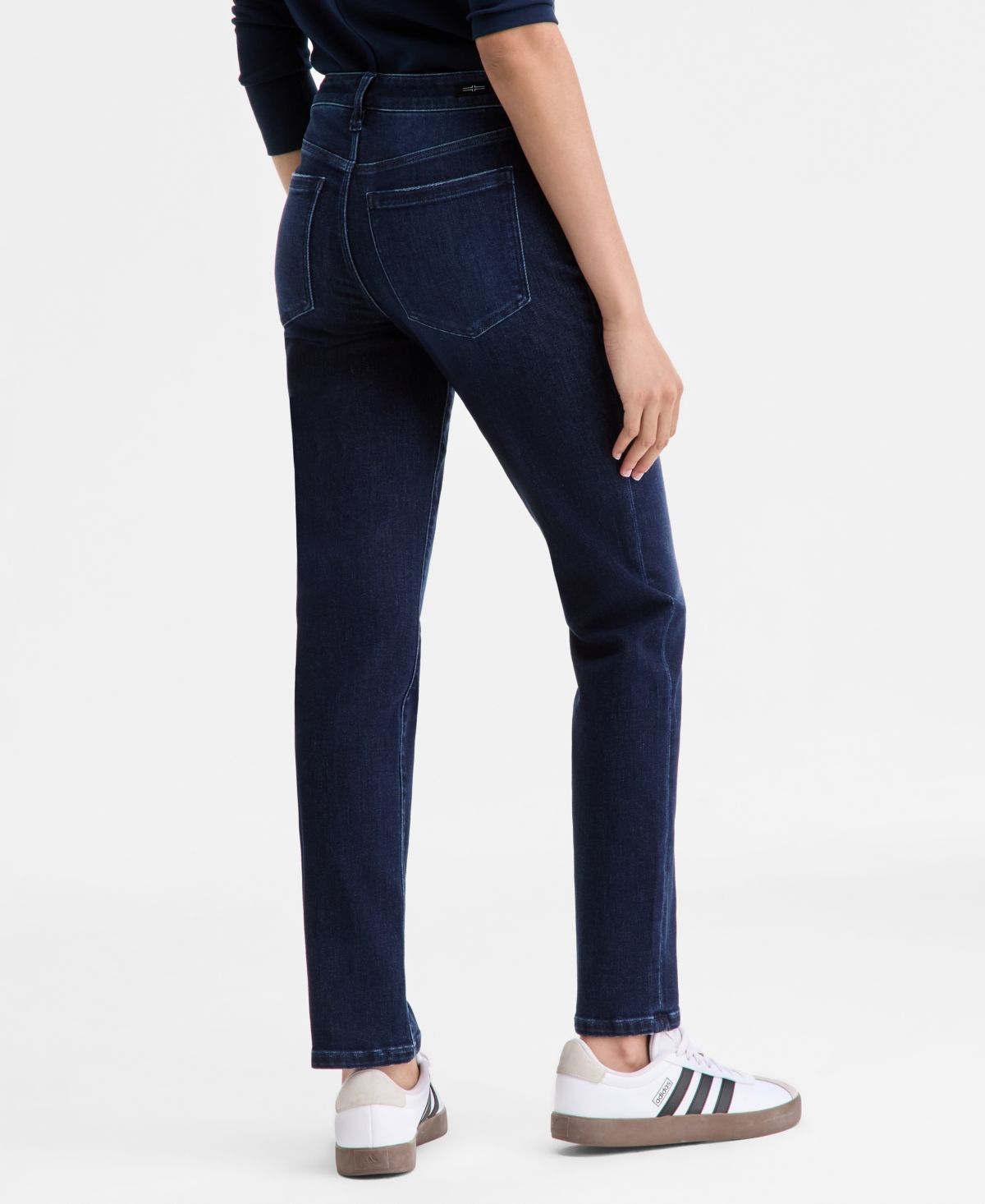 Liverpool Los Angeles Women's Kennedy Mid Rise Straight Leg Jeans In Blue