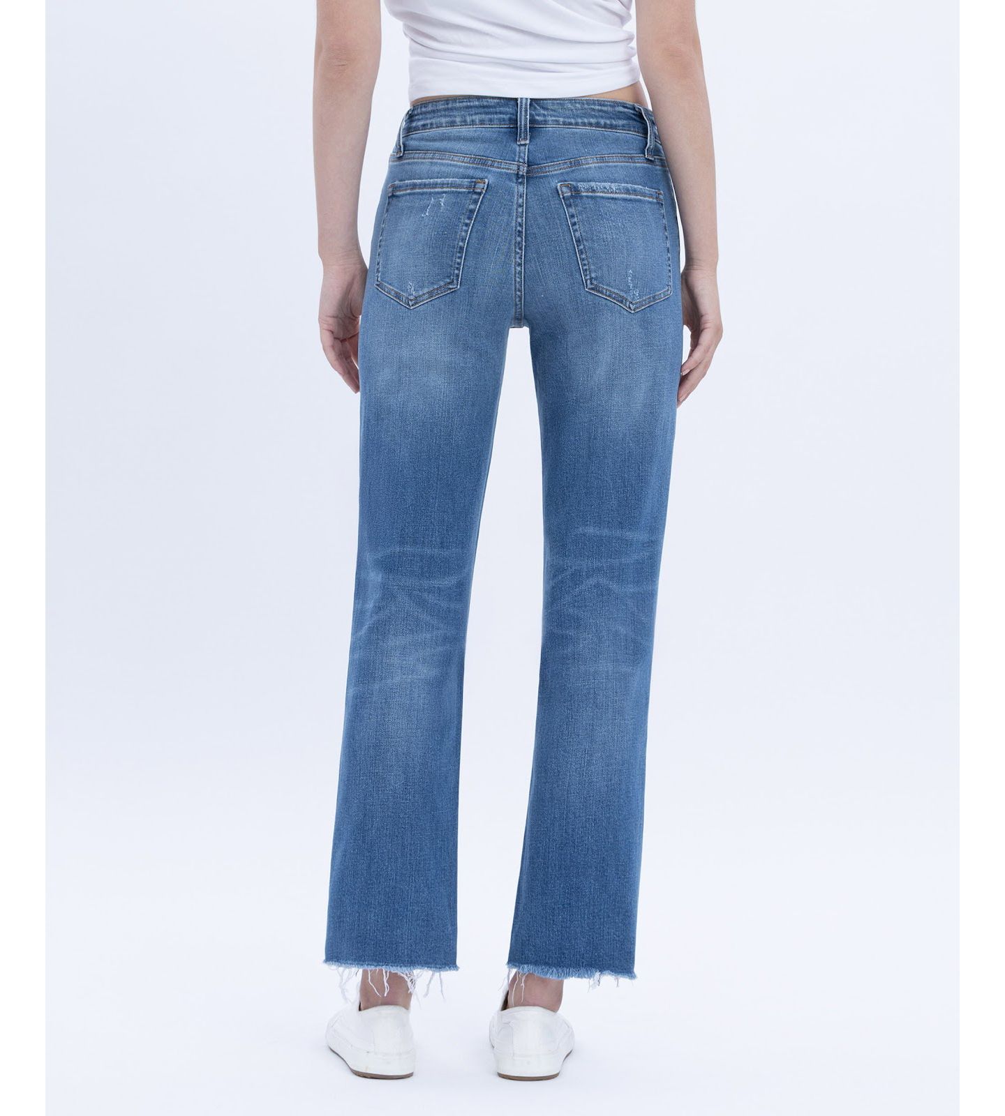 Женские джинсы Flying Monkey Mid Rise Crop Straight, цвет: Синий — фото 3