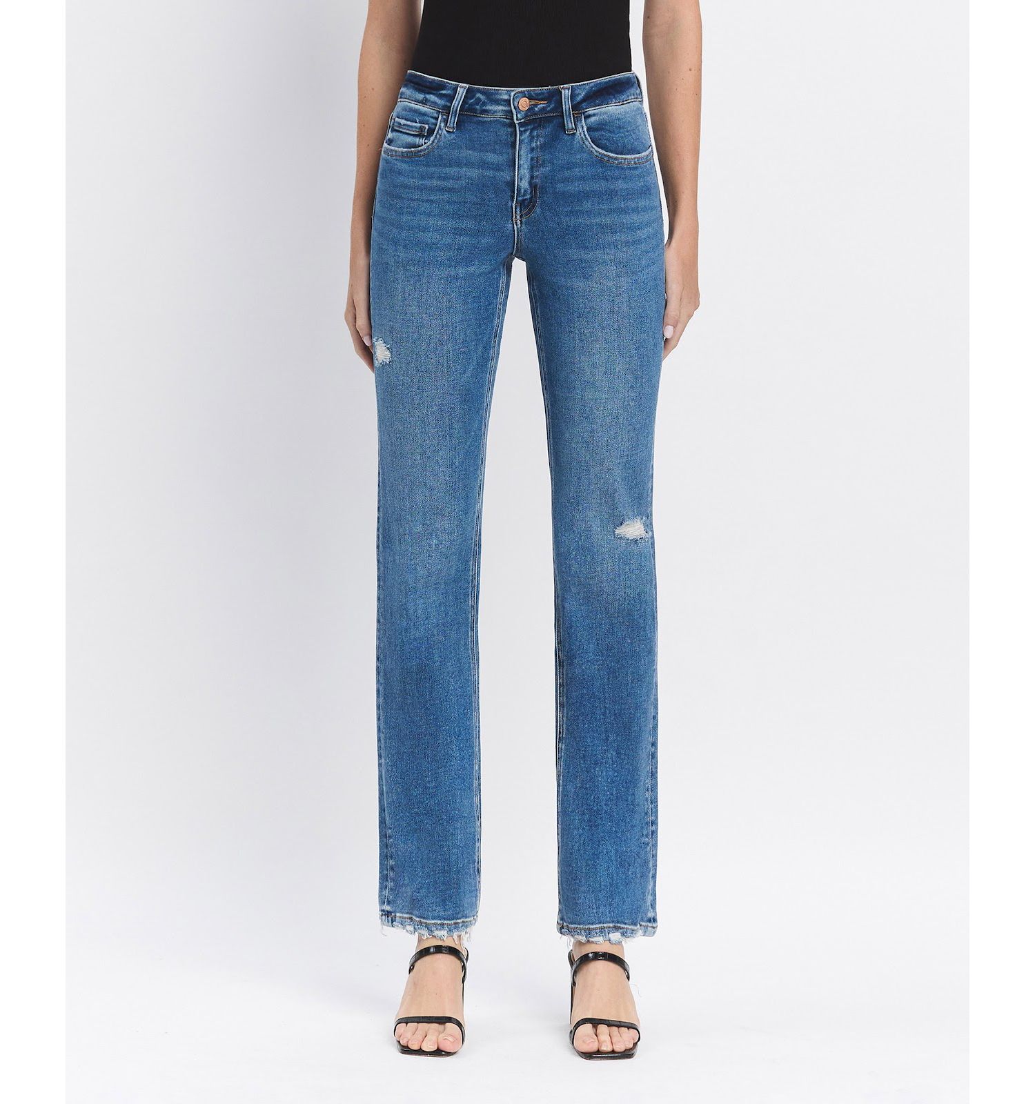 Women's Mid Rise Straight Jeans