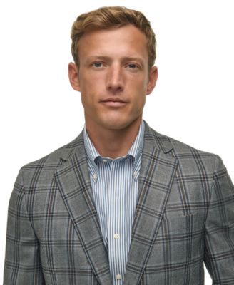 Brooks Brothers Men's Classic-Fit Wool-Blend Plaid Sport Coat