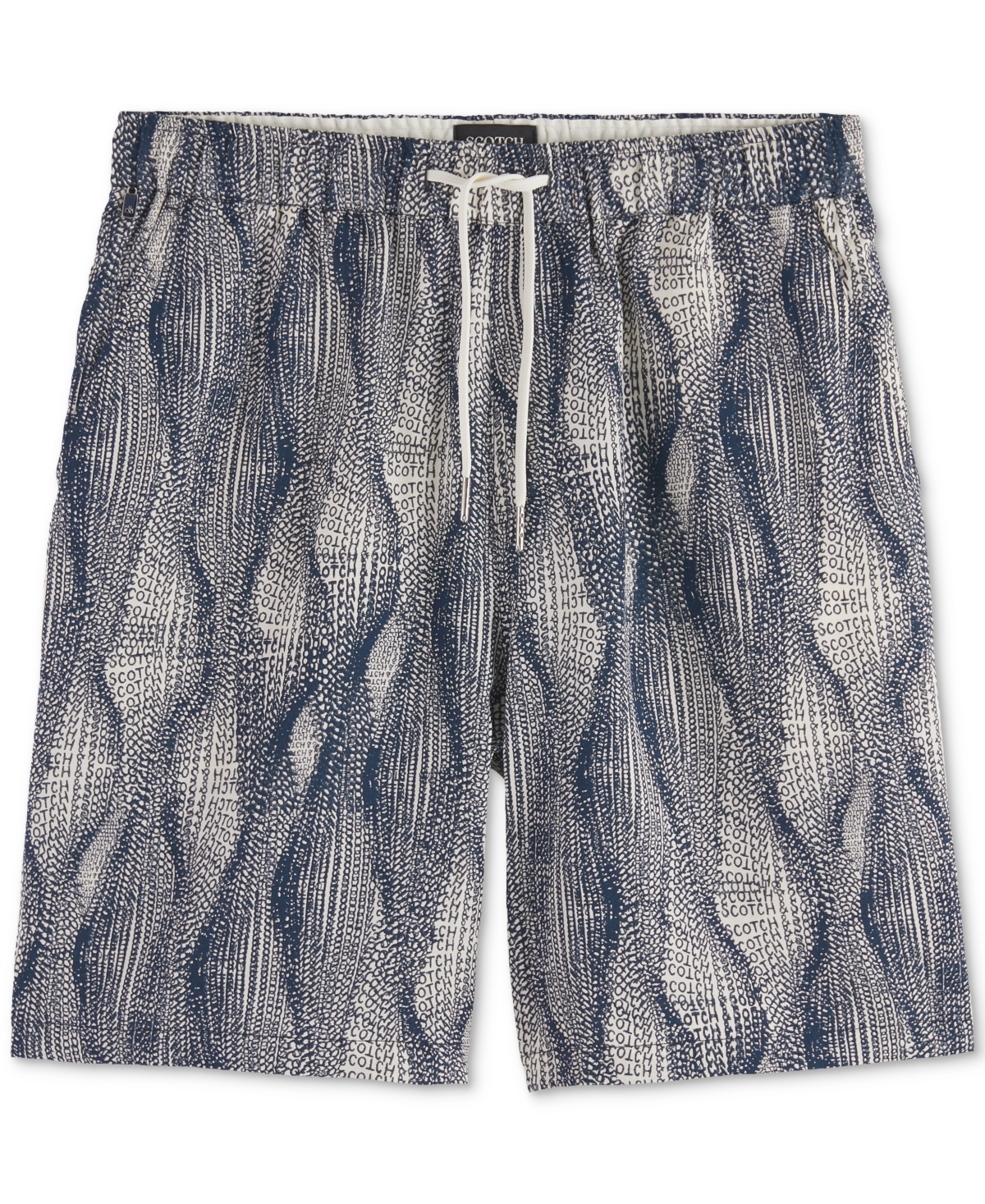 Scotch & Soda Men's Relaxed Fit Marble Print 7.5" Bermuda Shorts In Gray