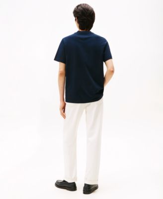 Men's Red, White & Blue Embroidered Crest T-Shirt