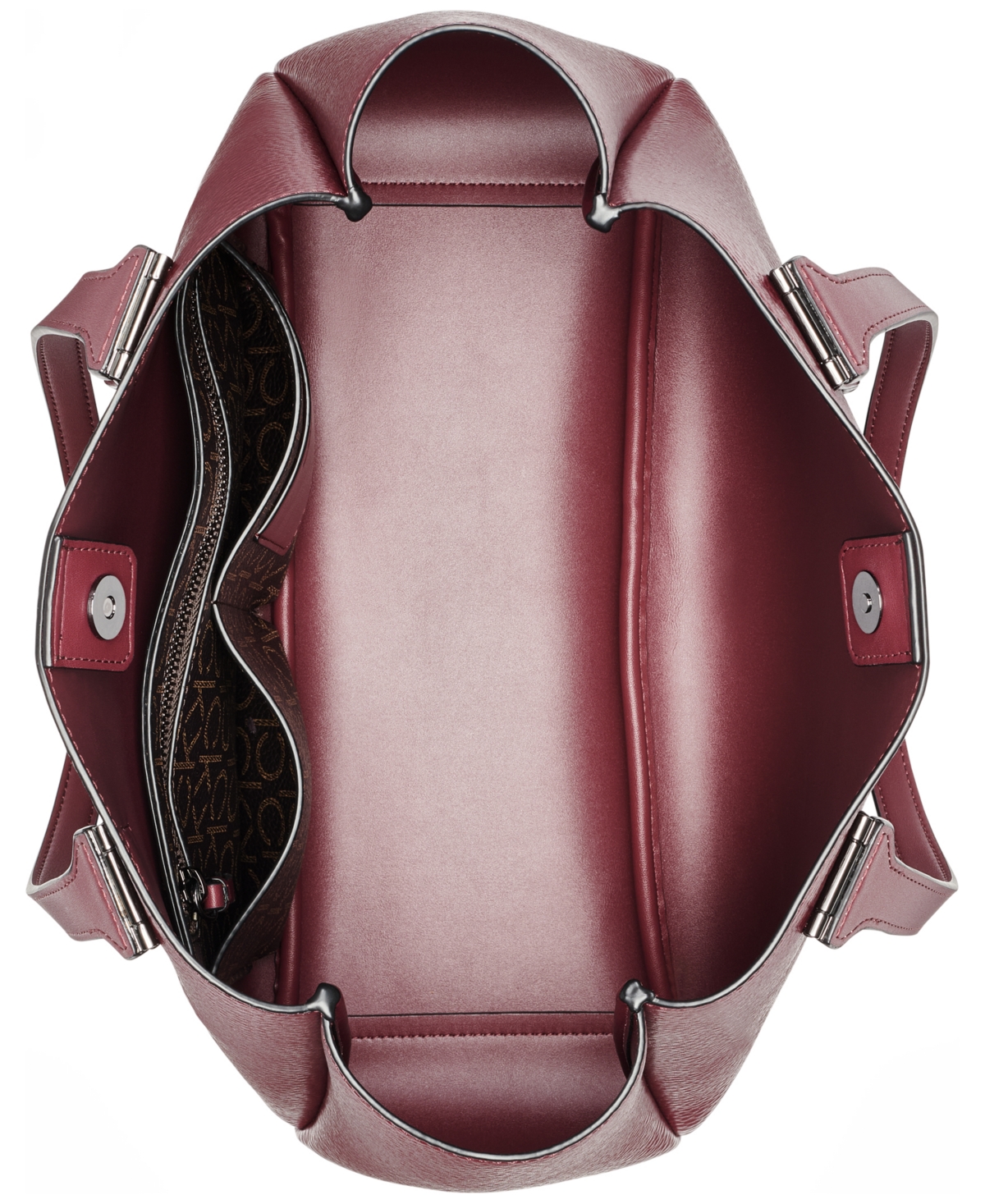 Calvin Klein Jett Large Tote Bag In Burgundy