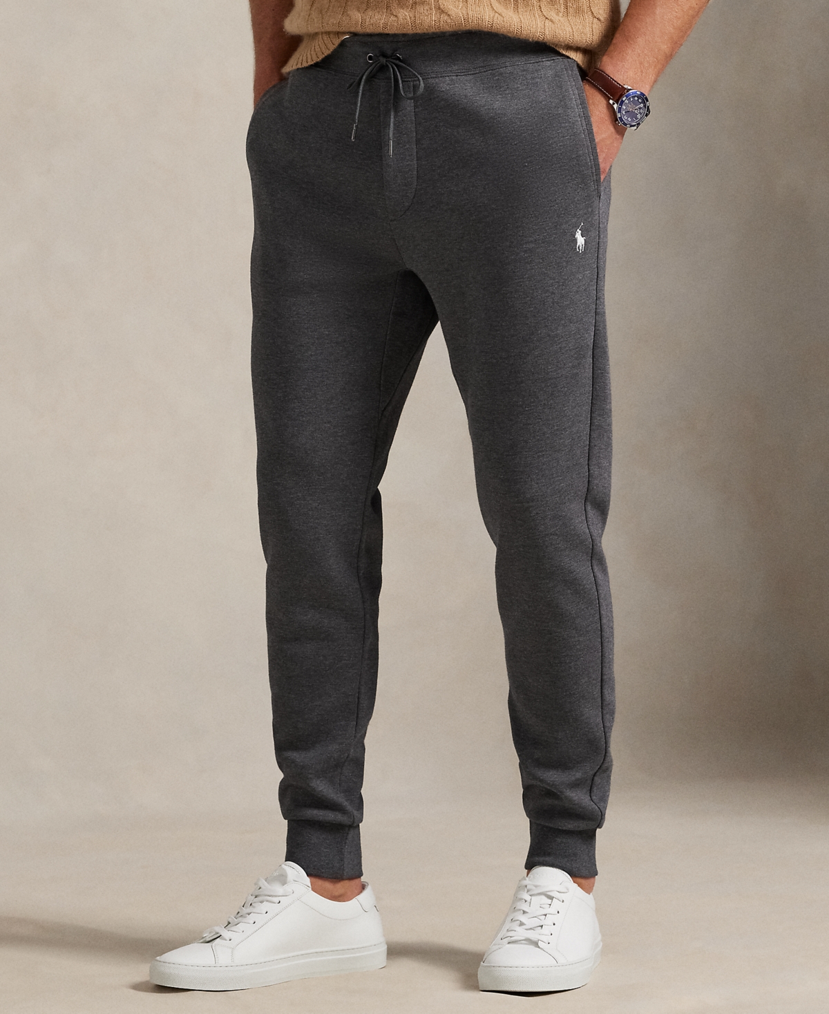 Polo Ralph Lauren Men's Double-knit Jogger Pants In Gray