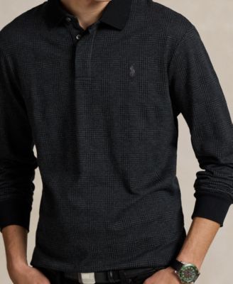 Men's Classic-Fit Glen Plaid Jersey Polo Shirt