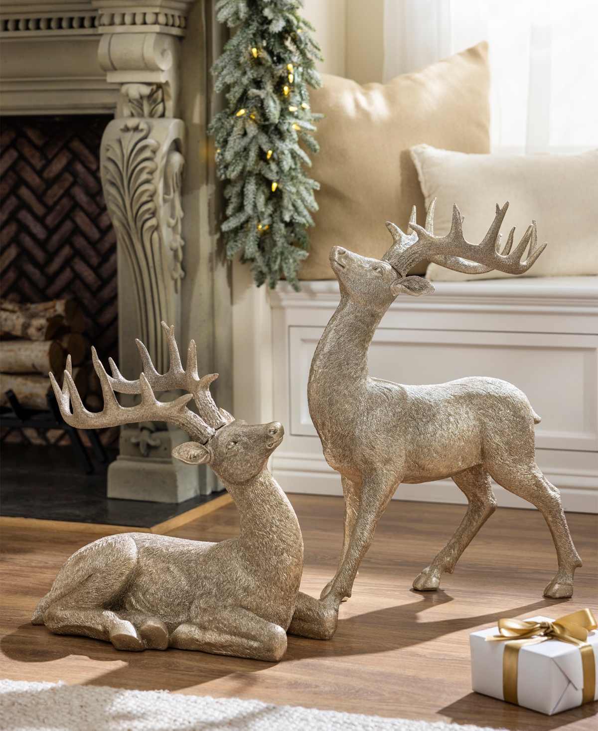 Balsam Hill Parisian Palace Deer, Set of 2