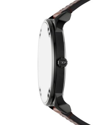 Men's Mr. Daddy Slim Quartz Three-Hand Date Brown Leather Watch, 54mm