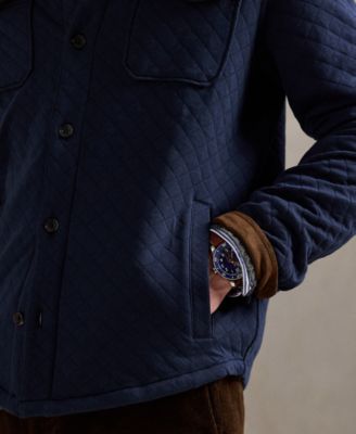 Men's Quilted Double-Knit Jersey Shirt Jacket