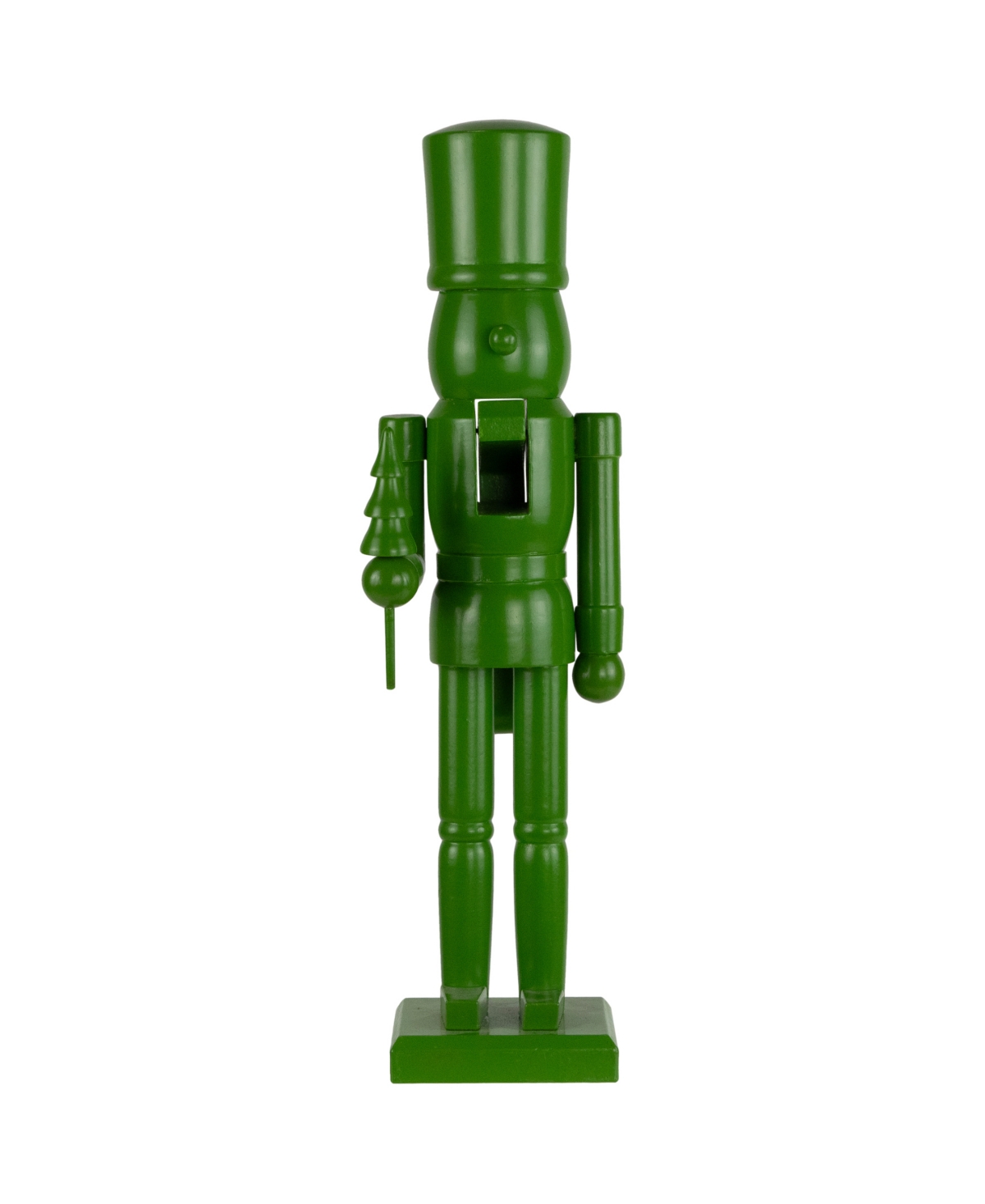 15" Nutcracker Soldier with Tree Christmas Figure - Green
