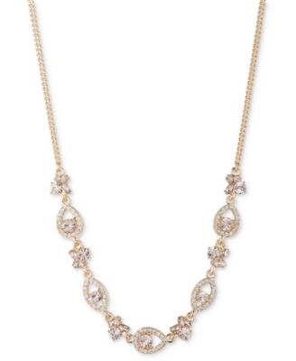 Givenchy - Gold-Tone Crystal Frontal Necklace
