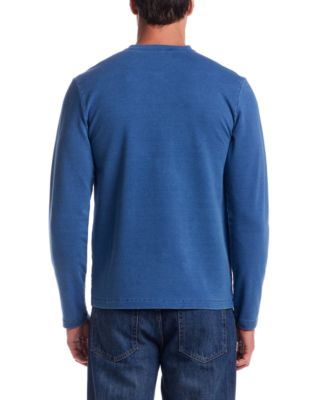 Men's Long Sleeve Indigo Henley