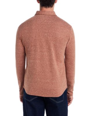 Men's Long Sleeve Heathered Button-Front Shirt
