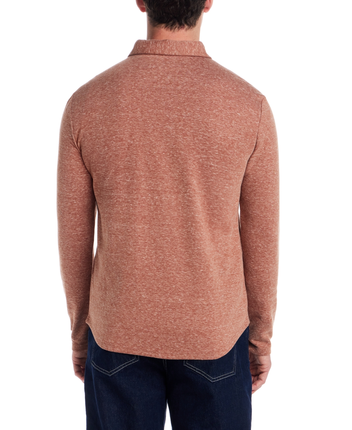 Weatherproof Vintage Men's Long Sleeve Heathered Button-front Shirt In Brown