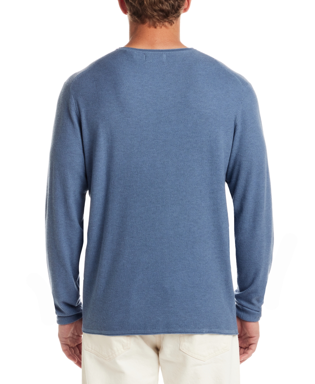 Weatherproof Vintage Men's Long Sleeved Waffle Crew Neck Shirt In Gray